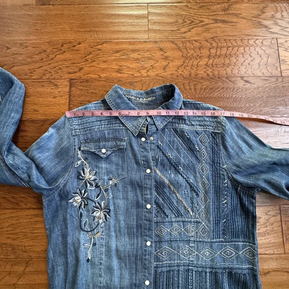 Double D Ranch Embroidered Denim Shirt - Picture 13 of 16